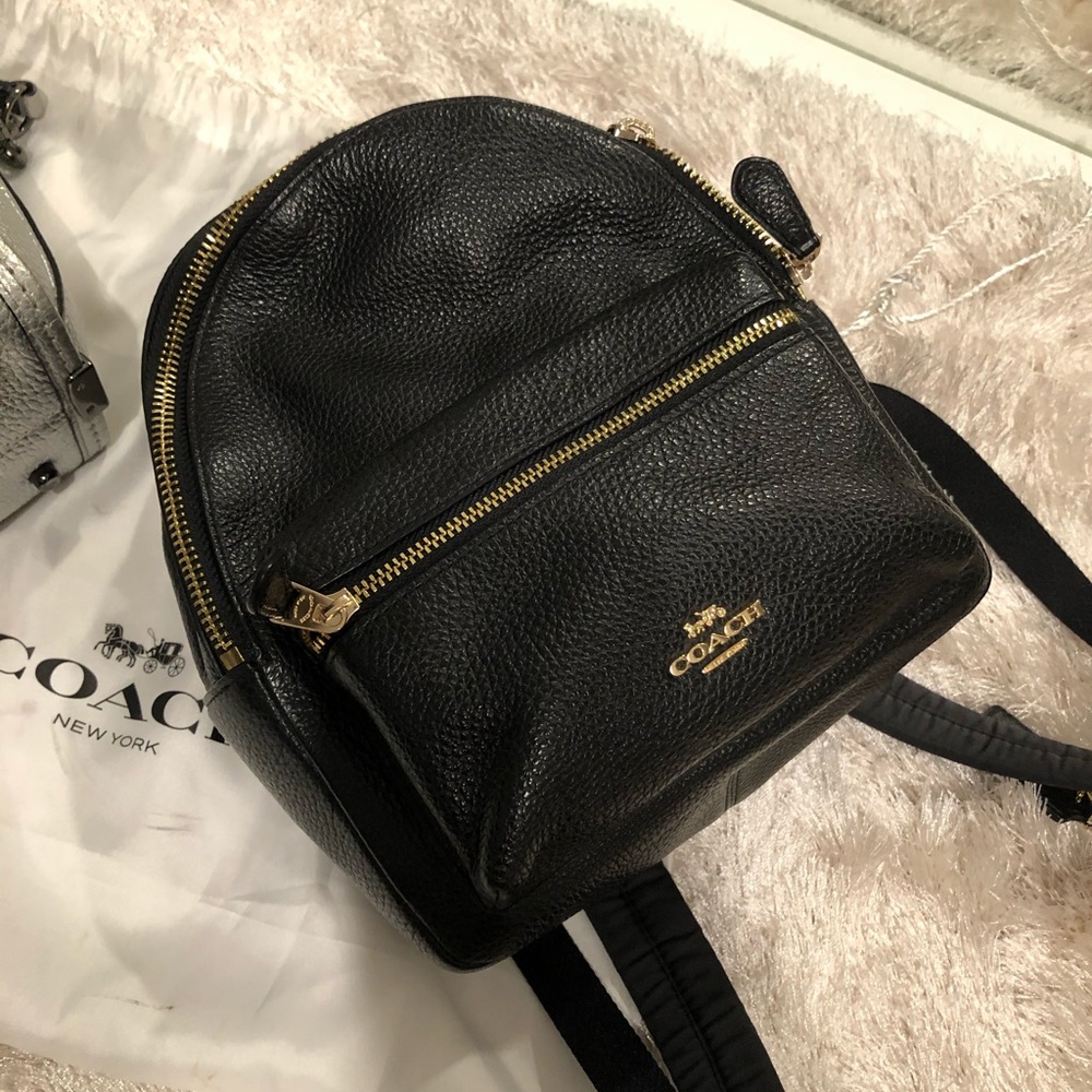 Coach mini leather backpack